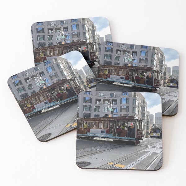 Item preview, san francisco cable cars poster designed and sold by PIXEL POP DESIGNS - Beyond the Norm!.