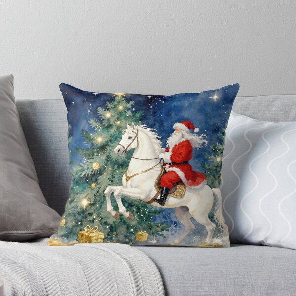 Item preview, Santa Riding a Majestic White Horse designed and sold by Lightworker11.