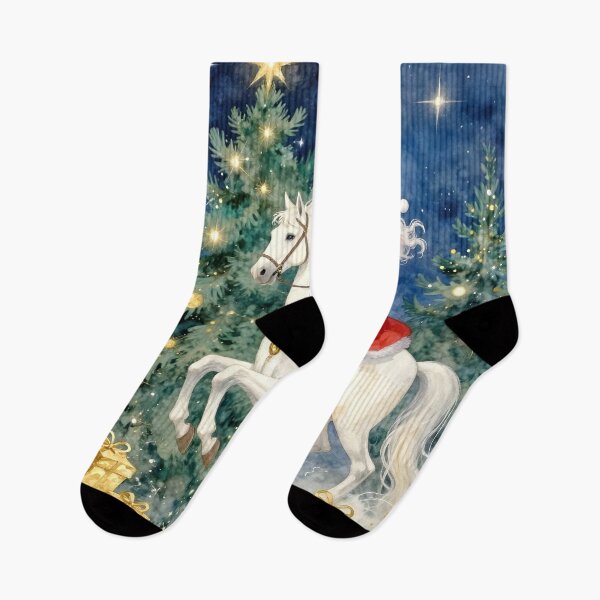 Item preview, Santa Riding a Majestic White Horse designed and sold by Lightworker11.