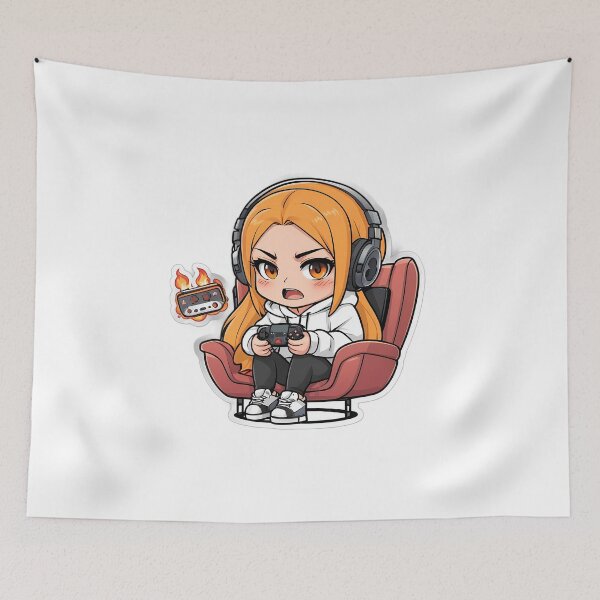 Item preview, Cute Gamer Girl Rage - Anime Chibi Sticker designed and sold by Hap0.