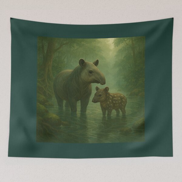 Item preview, Tapir River Guardian – GeoWild Nature Protector Art designed and sold by GeoWild Designs.