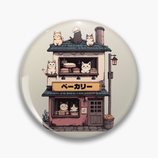 Artikelvorschau, Japanischer Bäcker, Katzen, Retro-Bäckerei, Vintage-Gebäck entworfen und verkauft von OrenjiArtShop.