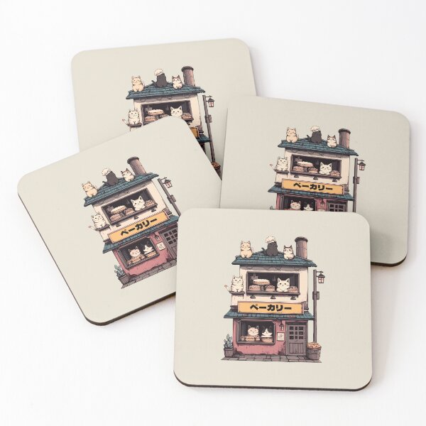 Item preview, Japanese Baker, Cats, Retro Bakery, Vintage Pastry designed and sold by OrenjiArtShop.