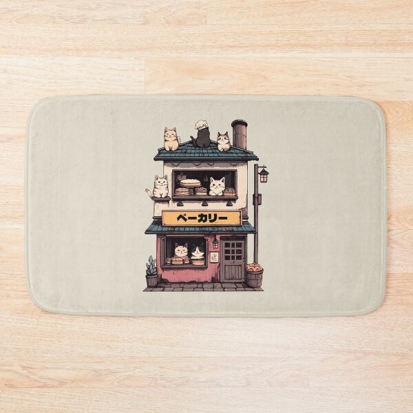 Item preview, Japanese Baker, Cats, Retro Bakery, Vintage Pastry designed and sold by OrenjiArtShop.