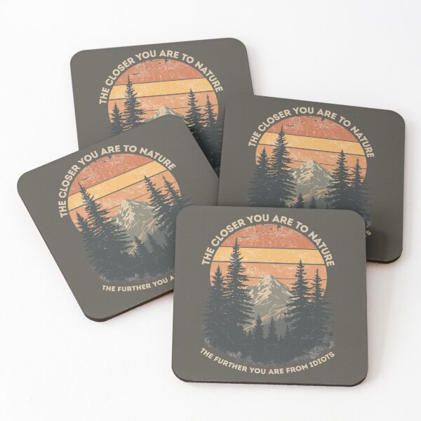 Item preview, Funny Hiking - The Closer You Are To Nature The Further You Are From Idiots designed and sold by ketkacreations.