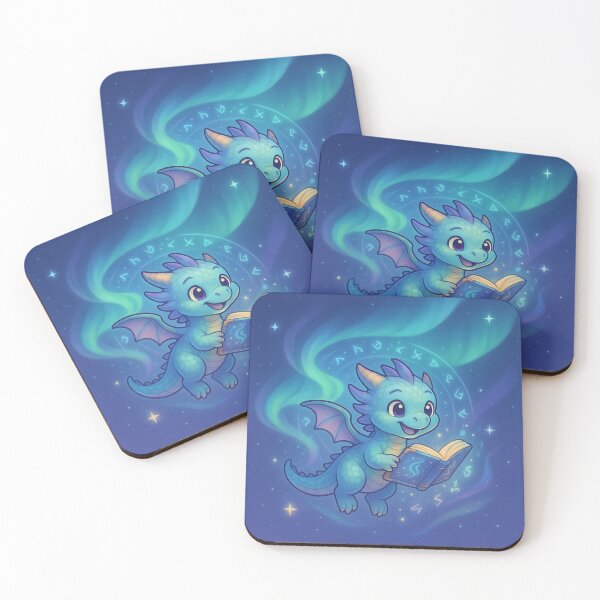 Item preview, Aurora Sky Dragon – Cute Celestial Fantasy Baby Dragon Art designed and sold by EpicDragons-.