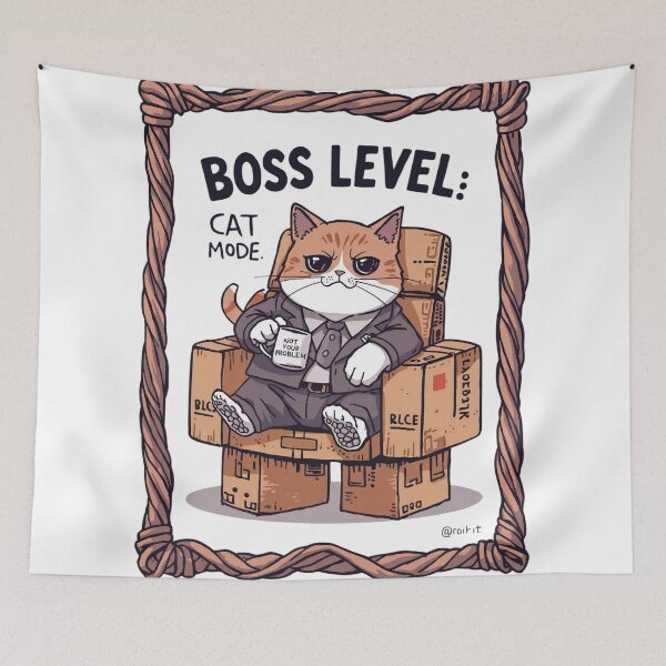 Item preview, Boss Level Cat – Funny CEO Kitty Design designed and sold by Jocamedahub.