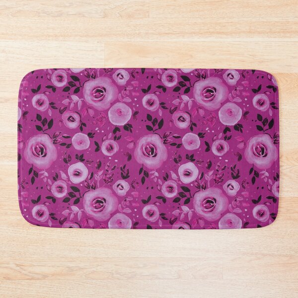 Item preview, Watercolor Floral Pattern in Berry Magenta  designed and sold by Petra Lang.