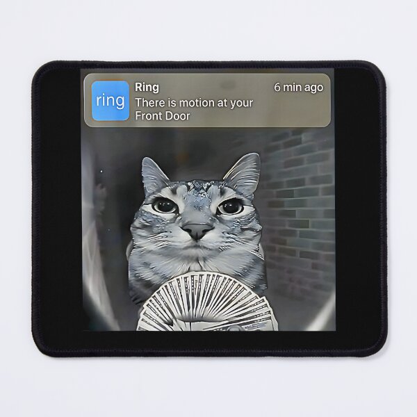 Item preview, Funny Cat Doorbell Meme With Cash designed and sold by URGlden.