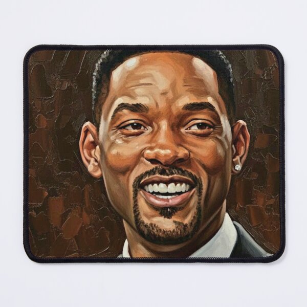 Item preview, Smiling Actor Suit and Tie Portrait Art | Goatee Diamond Earring Painting | Energetic Screen Icon designed and sold by Art's Diner.