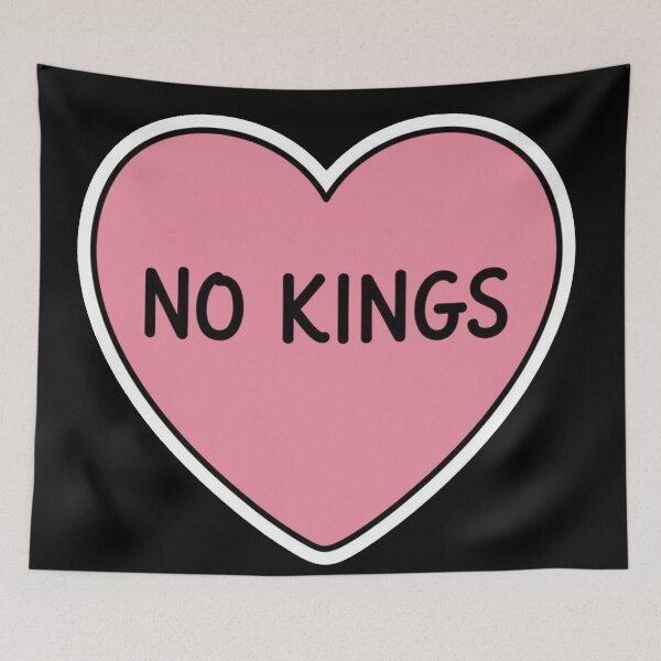Item preview, No Kings Pink Heart Anti Trump 50501 designed and sold by Owcomm.