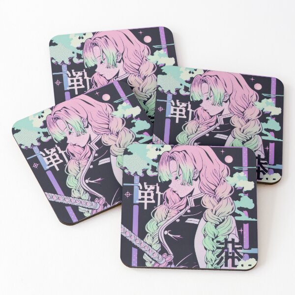 Item preview, Mitsuri Neon Vaporwave Poster  designed and sold by AnimeArsenalPrints.