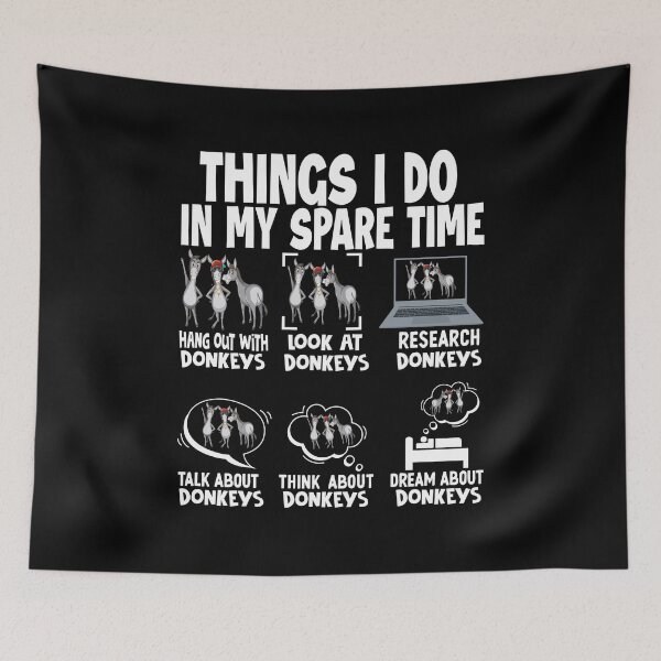 Item preview, Funny Donkey Lover Spare Time Activity List designed and sold by Nocturnal-Vines.