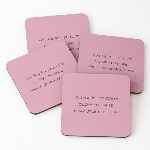 Item preview, Pixel Love Message Design with You Are My Favorite and Happy Valentine’s Day Quote designed and sold by SplashTastic.