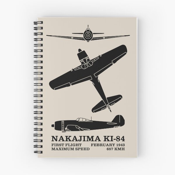 Item preview, Nakajima Ki-84 Japanese WW2 Fighter Plane Silhouettes Infographic designed and sold by MilitaryMart.