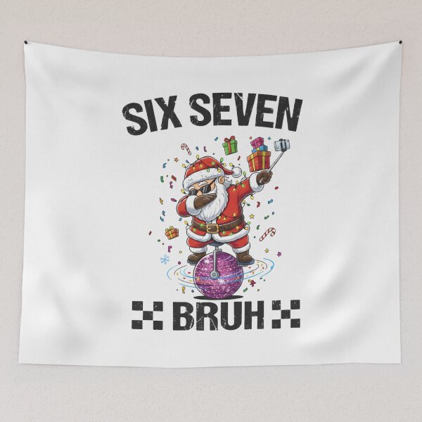 Item preview, Six Seven Bruh Santa – Funny Christmas Meme Art designed and sold by NovaDoodle Art Studio.