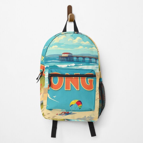 Item preview, Long Beach, Washington, USA: Vintage-Style Painterly Travel Poster designed and sold by LSVart.