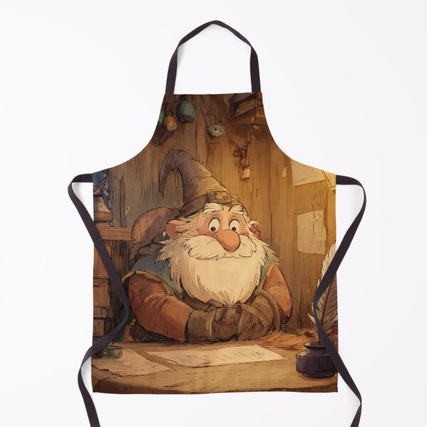 Item preview, Cozy Fantasy Dwarf Writing at Desk designed and sold by Hakubiya.