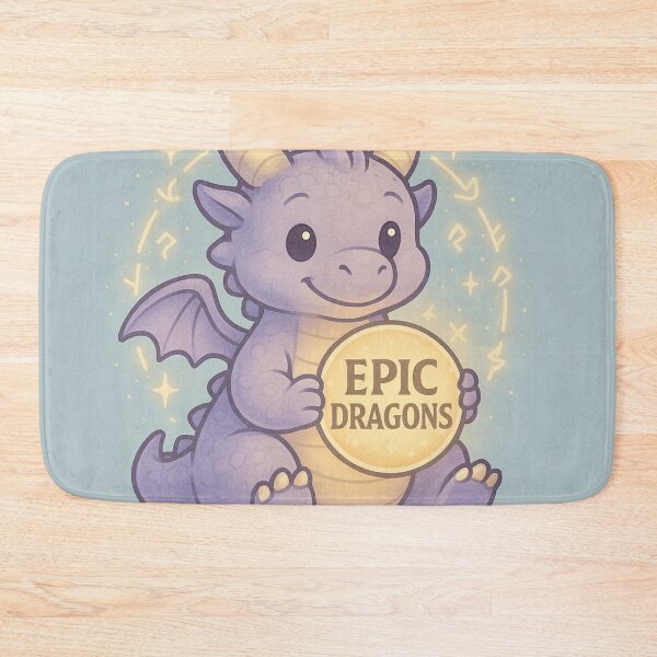 Item preview, Epic Dragons Mascot – Cute Fantasy Dragon Logo Art designed and sold by EpicDragons-.