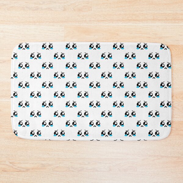 Item preview, Cute kawaii shy crying face pattern designed and sold by BlushyPrint.