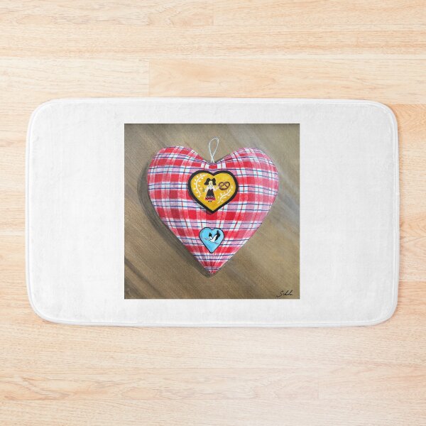 Item preview, Alsatian heart in Kelsch with stork and pretzel designed and sold by Valérie SCHULER.