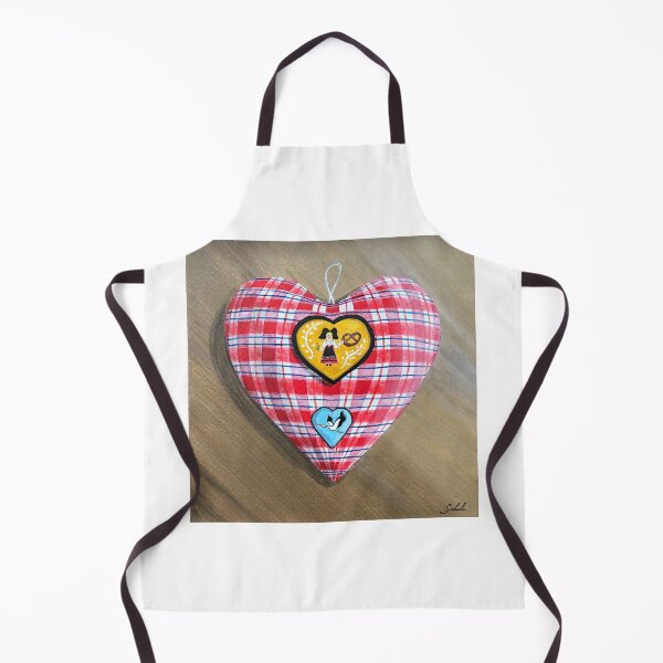 Item preview, Alsatian heart in Kelsch with stork and pretzel designed and sold by Valérie SCHULER.