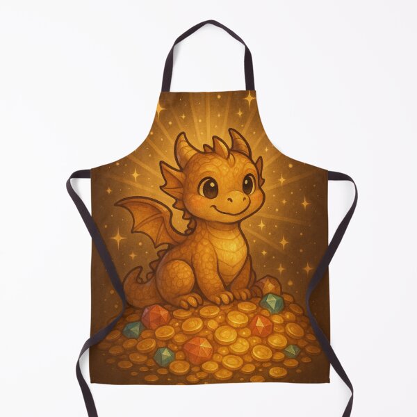 Item preview, Treasure Guardian Hatchling – Cute Gold Dragon Fantasy Art designed and sold by EpicDragons-.