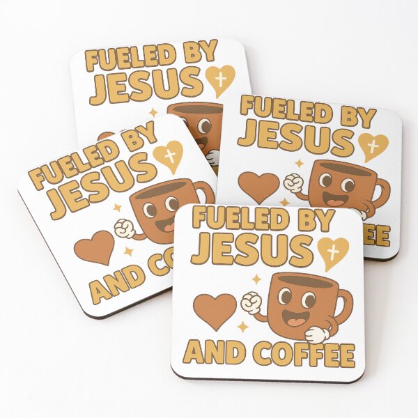 Item preview, Fueled by Jesus and Coffee – Christian Coffee Lover Faith Design designed and sold by SMARTKIT  DESIGNAGENCY.
