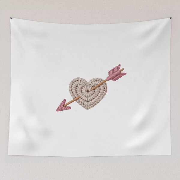 Item preview, Crocheted Heart with Arrow designed and sold by jkrphoto.