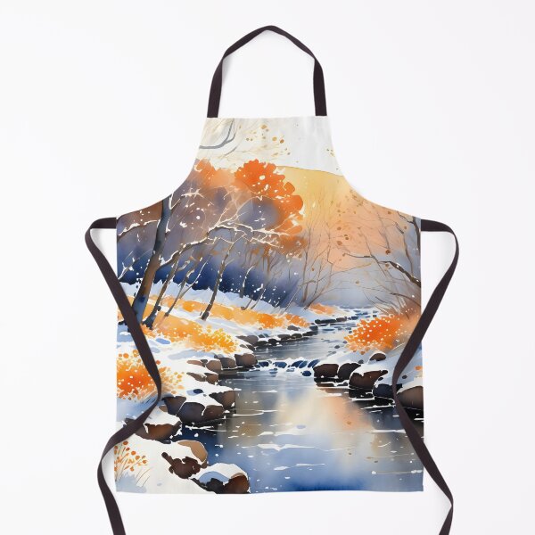 Item preview, Winter Forest Scene With A Stream designed and sold by ByNicoleSara.