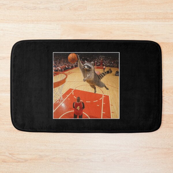Item preview, Vintage Funny Raccoon Dunking Basketball Meme Humor Cat Lovers designed and sold by love3617.
