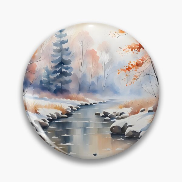 Item preview, Peaceful Winter Forest Scenery  designed and sold by ByNicoleSara.