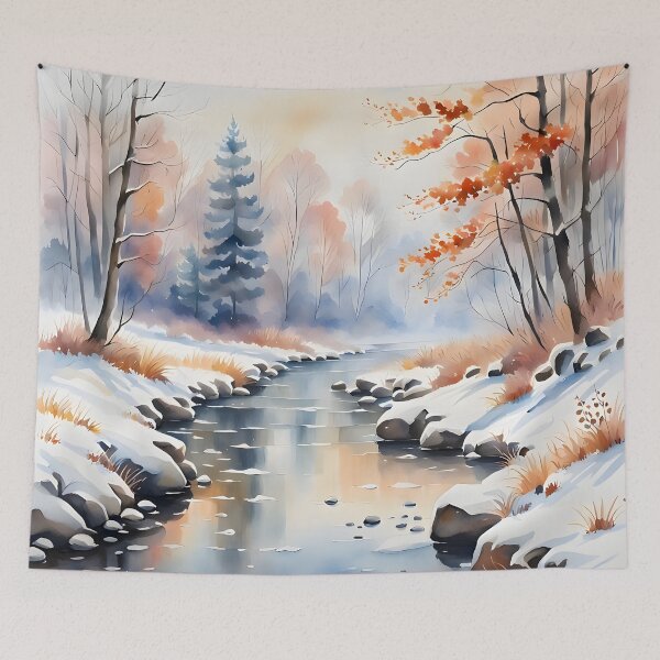 Item preview, Peaceful Winter Forest Scenery  designed and sold by ByNicoleSara.