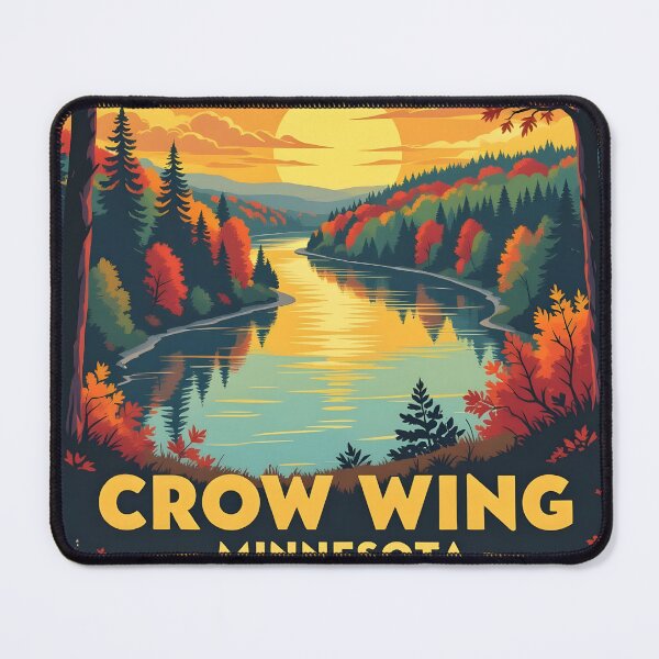 Item preview, Río Crow Wing, Minnesota, EE. UU.: Póster de viaje pictórico de estilo vintage designed and sold by LSVart.