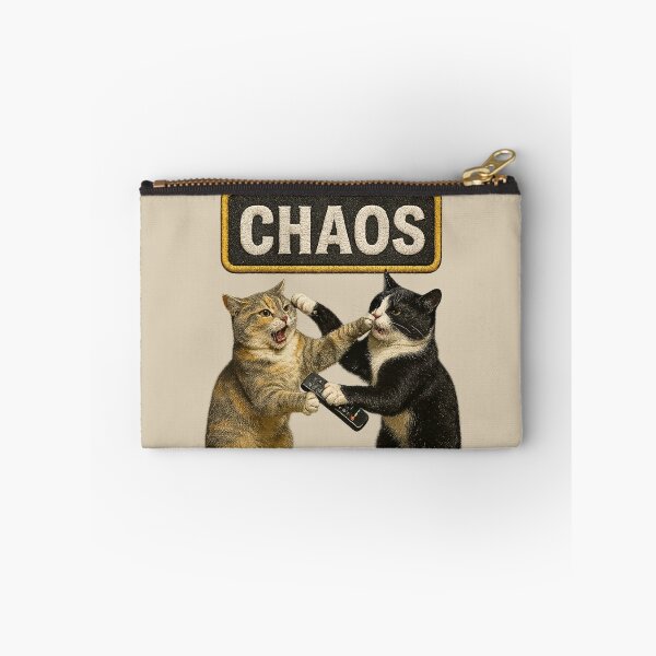Item preview, CHAOS Patch: Tuxedo vs Calico Remote Fight | Realistic Rock Cat Brawl designed and sold by catastrocat.