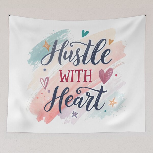 Item preview, hustle with heart designed and sold by GogoGrove.
