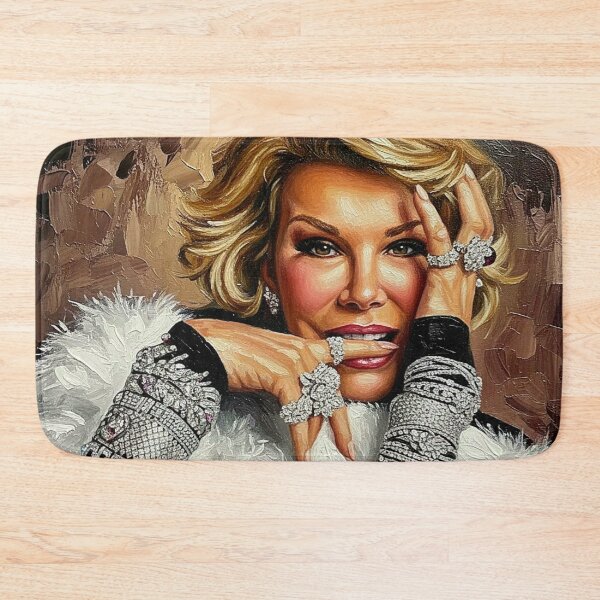 Item preview, Glamorous Female Comedian Jewelry Art | White Fur Diamond Bracelet Painting | Celebrity Icon designed and sold by Art's Diner.