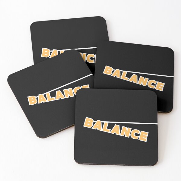 Item preview, Balance Typography Design – Minimalist Motivational Word Art on Black Background designed and sold by ponymomo.