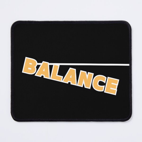 Item preview, Balance Typography Design – Minimalist Motivational Word Art on Black Background designed and sold by ponymomo.