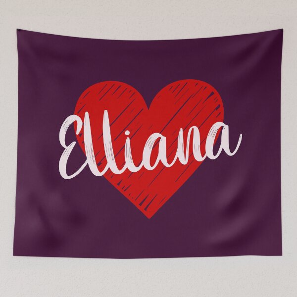 Item preview, Elliana Name Red Heart  designed and sold by Jeallan Designs.