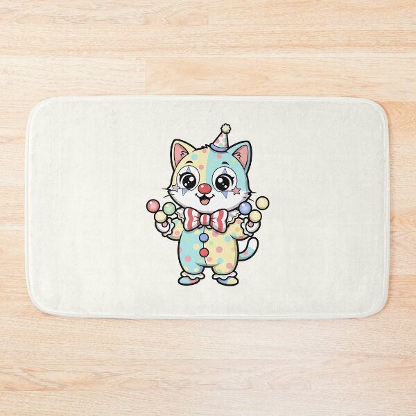 Item preview, Cute Clown Cat Illustration designed and sold by HoopeStylee.