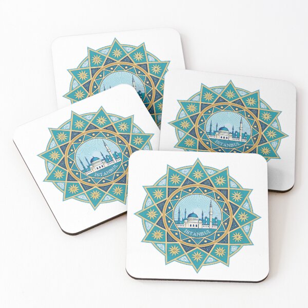 Item preview, Istanbul Blue Gold Star Mandala - Hagia Sophia & Cityscape Art  designed and sold by asliberry.