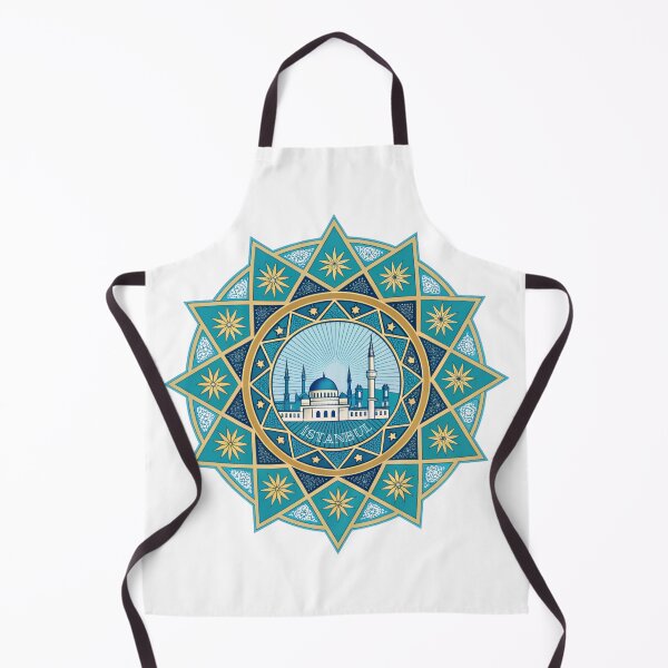 Item preview, Istanbul Blue Gold Star Mandala - Hagia Sophia & Cityscape Art designed and sold by asliberry.