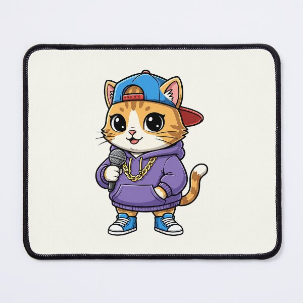 Item preview, Cute Rapper Cat Cartoon designed and sold by HoopeStylee.