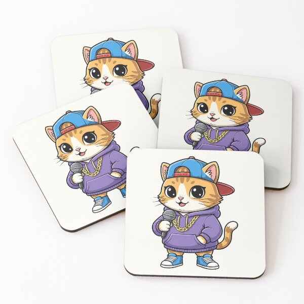 Item preview, Cute Rapper Cat Cartoon designed and sold by HoopeStylee.