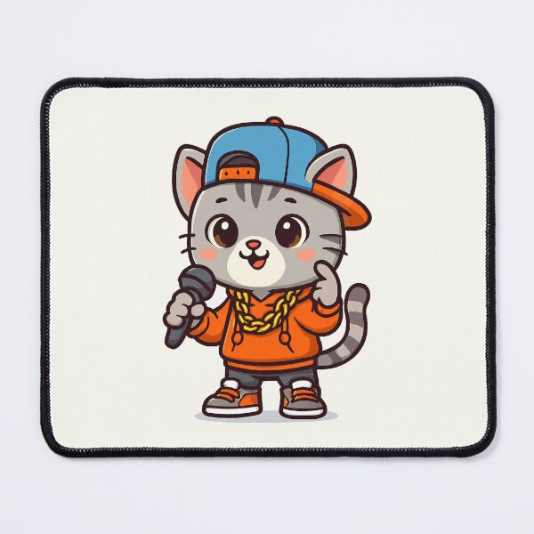 Item preview, Cute Rapper Cat Cartoon designed and sold by HoopeStylee.