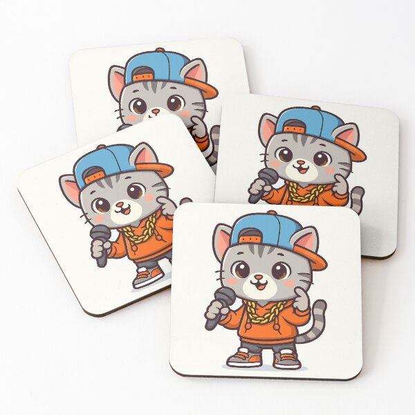 Item preview, Cute Rapper Cat Cartoon designed and sold by HoopeStylee.