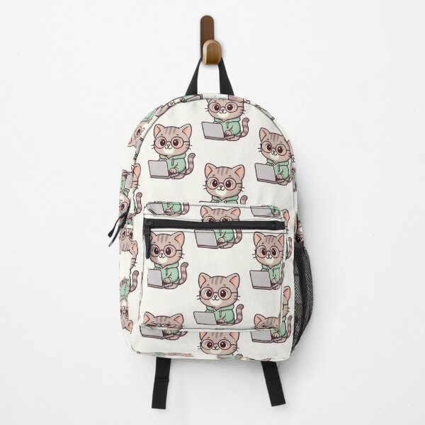 Item preview, Cute Programmer Cat Cartoon designed and sold by HoopeStylee.