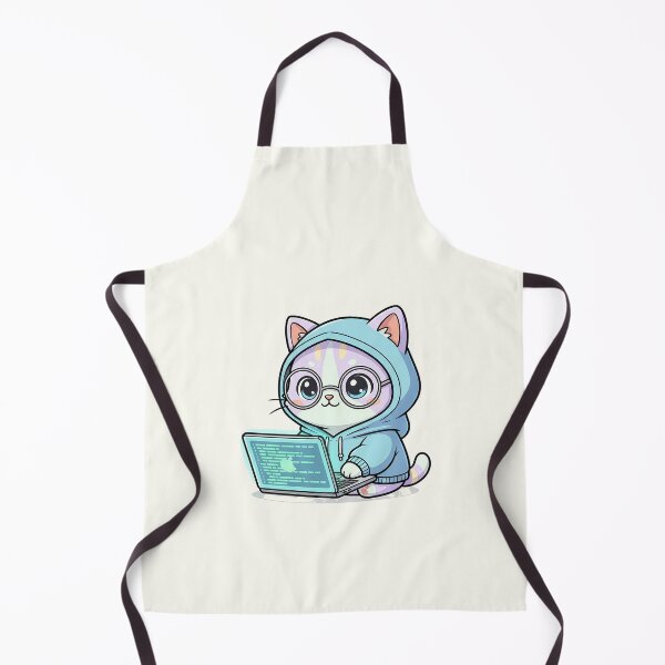 Item preview, Cute Programmer Cat Cartoon designed and sold by HoopeStylee.
