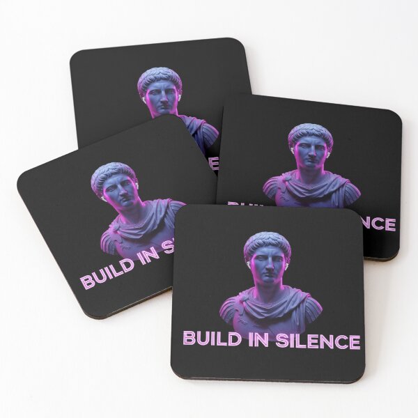 Item preview, Build In Silence Emperor Statue Vaporwave Entrepreneur Gift designed and sold by HustleHardCo.